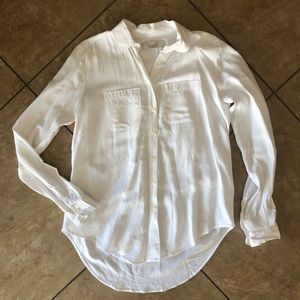 Loft White Button Up Shirt